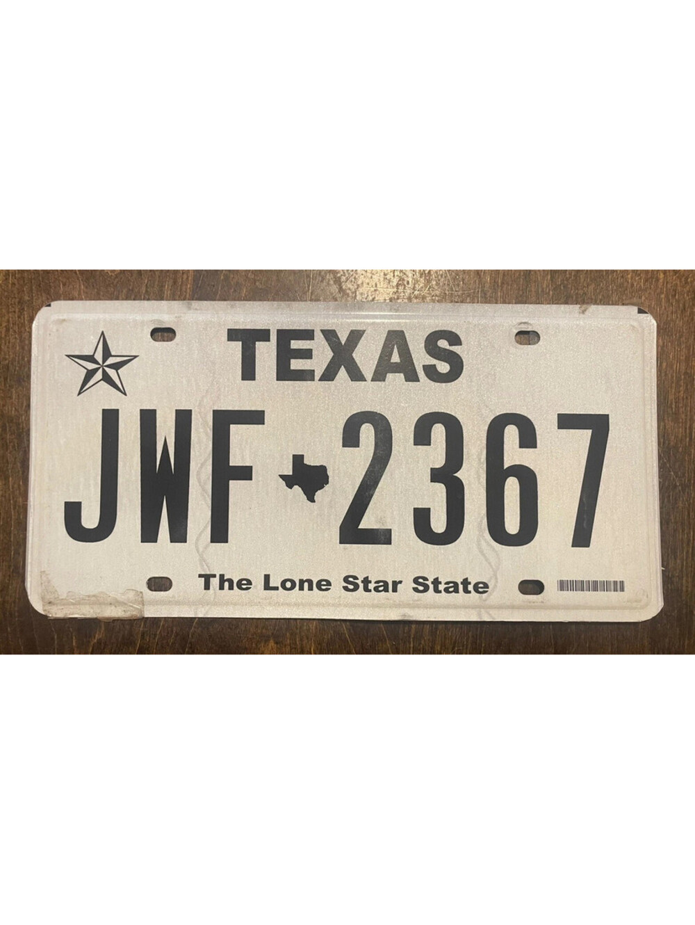 Texas License Plate TX State USA American Expired Lonestar State JWF 2367 Sign